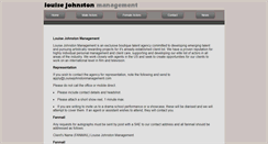 Desktop Screenshot of louisejohnstonmanagement.com